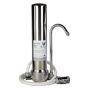Purificateur d'eau Doulton HCS sur évier avec cartouche Ultracarb Inox